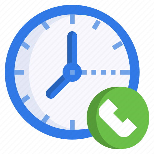 Call, phone, clock, time, talk icon - Download on Iconfinder