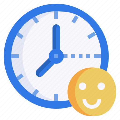 Happy, smile, clock, date, time icon - Download on Iconfinder