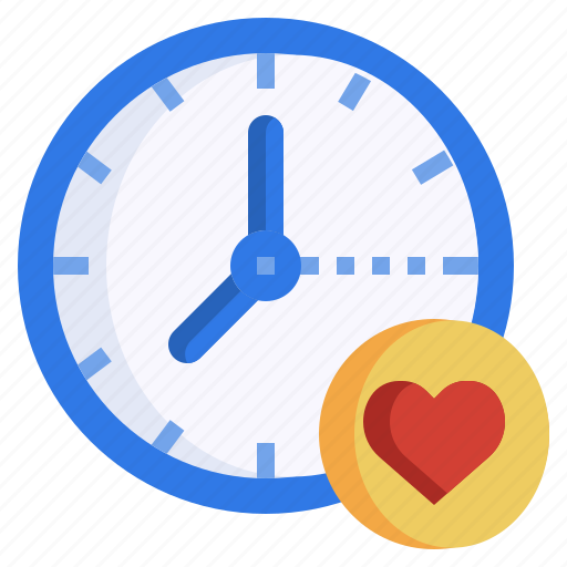 Heart, romance, clock, time, love icon - Download on Iconfinder