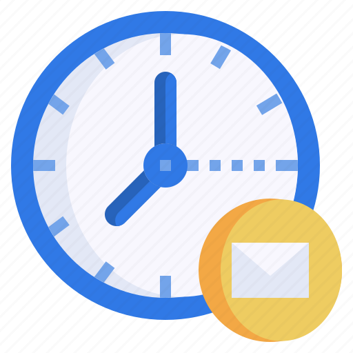 Message, envelope, clock, time, letter icon - Download on Iconfinder
