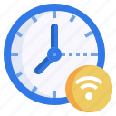 signal, wifi, connection, time, clock