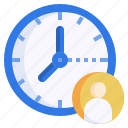 user, meeting, time, clock, person