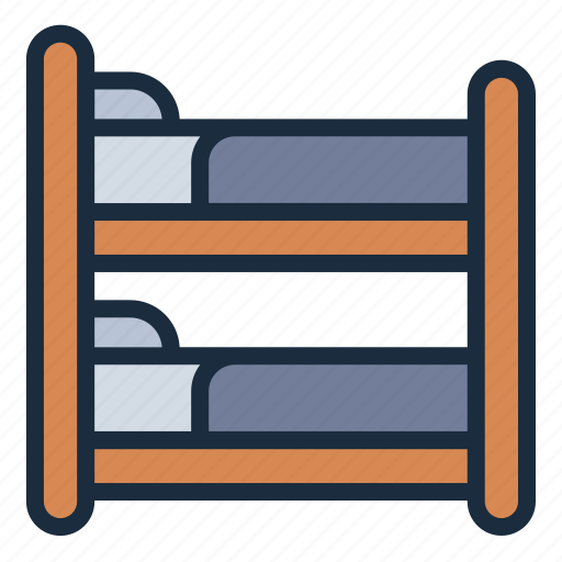 Bed, sleep, rest, furniture, interior, bunk bed, bed time icon - Download on Iconfinder