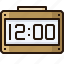 alarm, clock, digital, table, date, time 