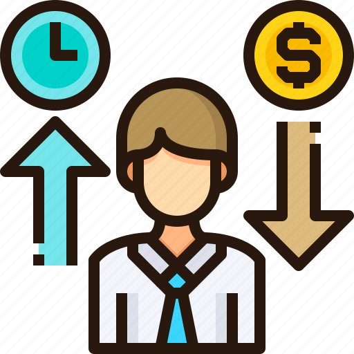 Employee, clock, time, budget, money icon - Download on Iconfinder