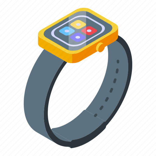 Smart, watch, isometric icon - Download on Iconfinder