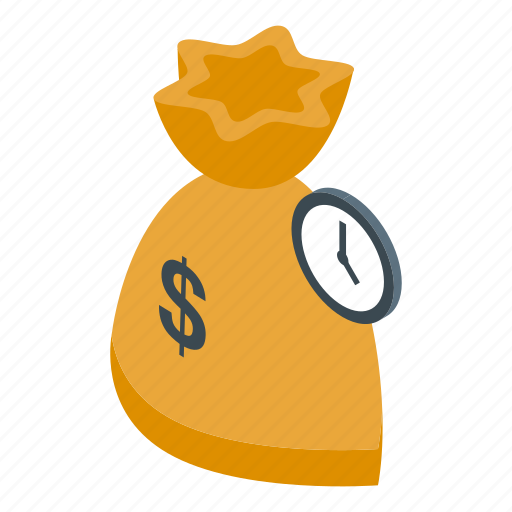 Money, time, isometric icon - Download on Iconfinder