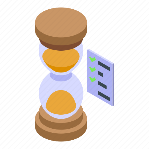 Tasks, time, isometric icon - Download on Iconfinder