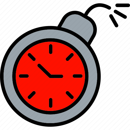 Clock, deadline, efficiency, warning icon - Download on Iconfinder