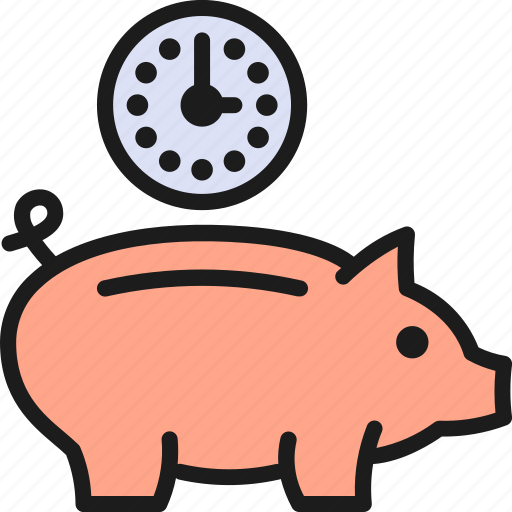 Bank, clock, debt, investment, management, piggy, time icon - Download on Iconfinder