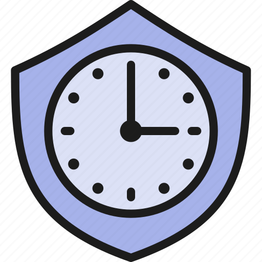 Business, clock, management, security, shield, time icon - Download on Iconfinder