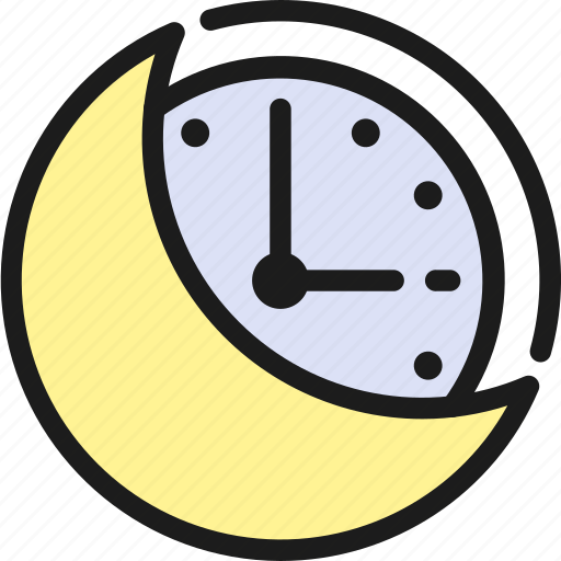 Business, clock, line, management, moon, night, time icon - Download on Iconfinder
