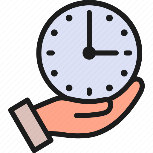 Business, clock, hand, line, management, time icon - Download on Iconfinder
