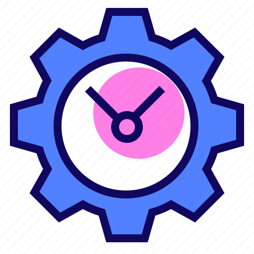 Clock, gear, time, watch icon - Download on Iconfinder