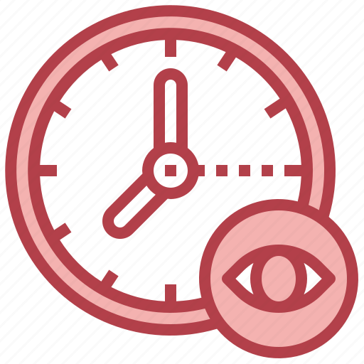 Vision, eye, clock, time, see icon - Download on Iconfinder