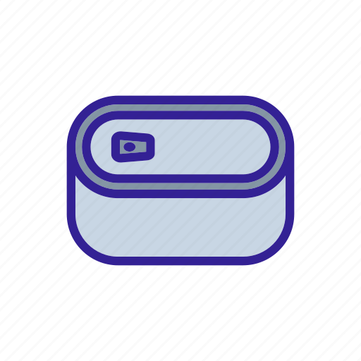 Can, container, metallic, oval, tin, top, view icon - Download on Iconfinder