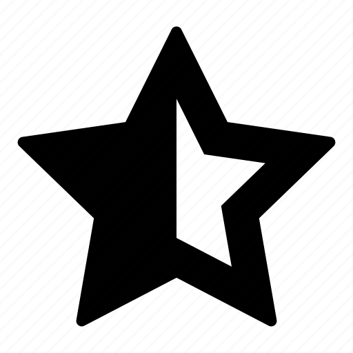 Star, half icon - Download on Iconfinder on Iconfinder
