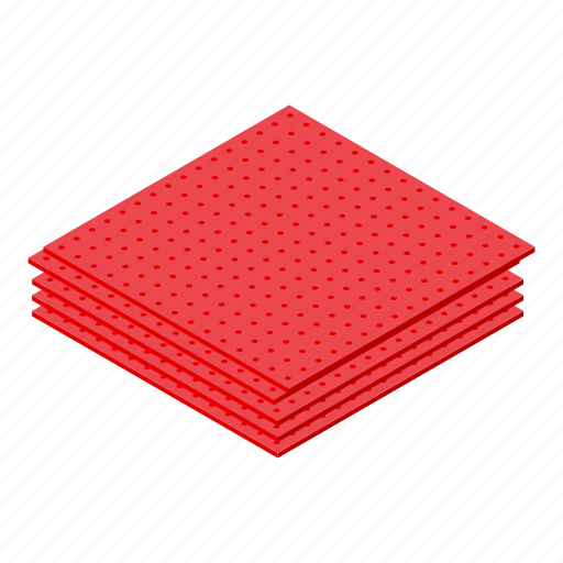 Red, napkins, isometric icon - Download on Iconfinder