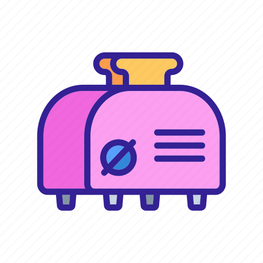 Automatic, bread, kitchen, slices, timer, toaster, two icon - Download on Iconfinder