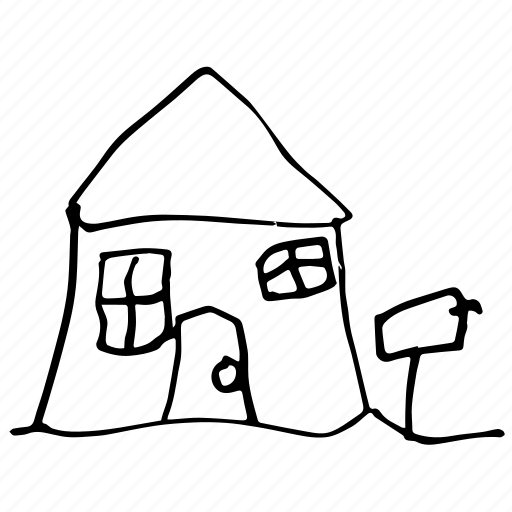 Doodle, drawing, house, kids, toddler, building, construction icon - Download on Iconfinder