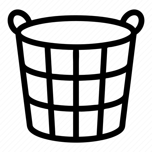 Laundry, basket, laundry basket, clothes, clean, bag, cleaning icon - Download on Iconfinder