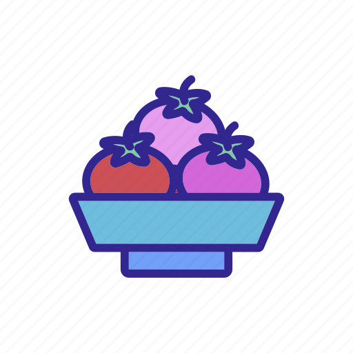 Contour, drawing, food, restaurant, tomato icon - Download on Iconfinder