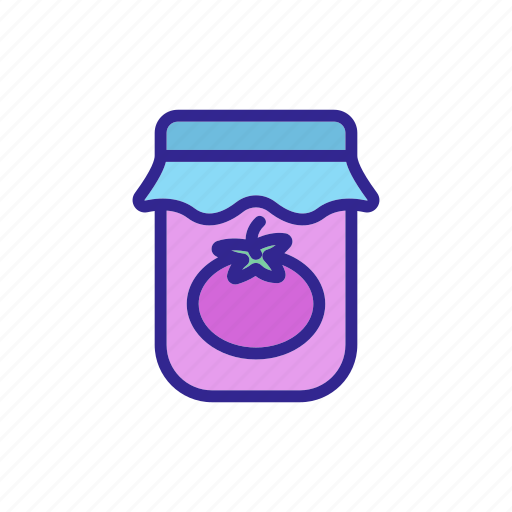 Contour, drawing, food, tomato, vegetable icon - Download on Iconfinder
