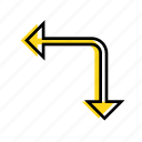 arrow, direction, rotate