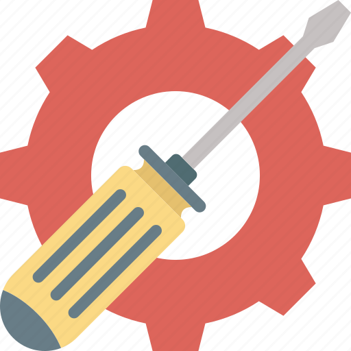 Garage tool, gear and screwdriver, hand tools, service tool, setting concept icon - Download on Iconfinder