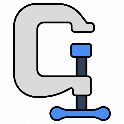 C clamp, g clamp, carpentry tool, carpentry equipment, carpentry instrument icon - Download on Iconfinder