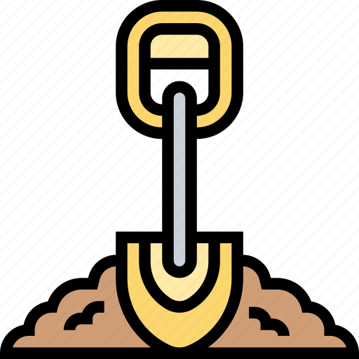 Spade, shovel, digging, gardening, construction icon - Download on Iconfinder