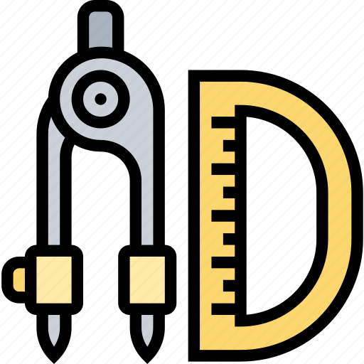 Compass, drawing, drafting, pencil, architecture icon - Download on Iconfinder