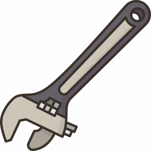 Wrench, adjustable, spanner, crescent, mechanical icon - Download on Iconfinder