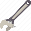 wrench, adjustable, spanner, crescent, mechanical