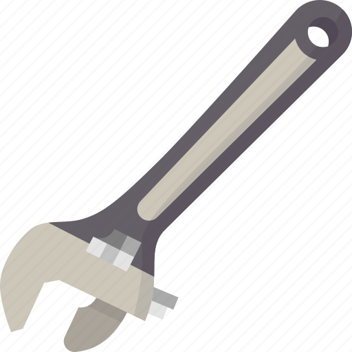 Wrench, adjustable, spanner, crescent, mechanical icon - Download on Iconfinder