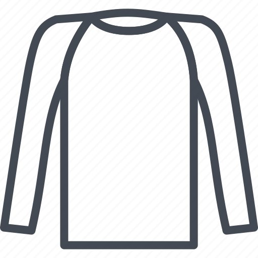 Clothes, line, long, outline, shirt, sleeve, t-shirt icon - Download on Iconfinder