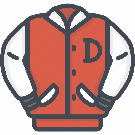 Bomber, clothes, filled, jacket, outline, univeristy icon - Download on Iconfinder