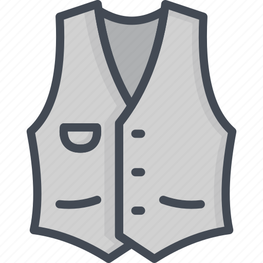 Apparel, classic, clothes, filled, jacket, outline, vest icon - Download on Iconfinder
