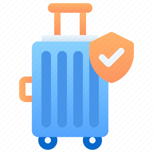 Travel insurance, baggage, luggage, trip, flight insurance, insurance, shield icon - Download on Iconfinder