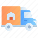 delivery, moving house, relocation, truck, service, real estate, property, house, home
