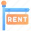 rent, signboard, rent sign, for rent, rental, real estate, property, house, home 