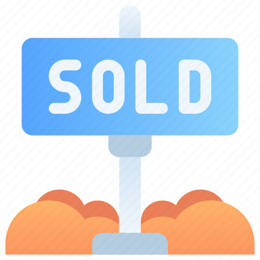 Sold, signboard, sold sign, home loan, sold board, real estate, property icon - Download on Iconfinder