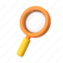 analytics, search, searching, magnifier, analysis, business, startup, office, 3d icon