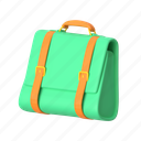 briefcase, portfolio, project, suitcase, job, business, startup, office, 3d icon