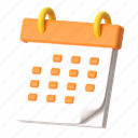calendar, date, schedule, event, appointment, business, startup, office, 3d icon