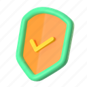 protection, shield, insurance, safety, security, business, startup, office, 3d icon