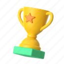 trophy, winner, achievement, success, award, business, startup, office, 3d icon