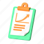 report clipboard, data, report, file, analysis, business, startup, office, 3d icon 