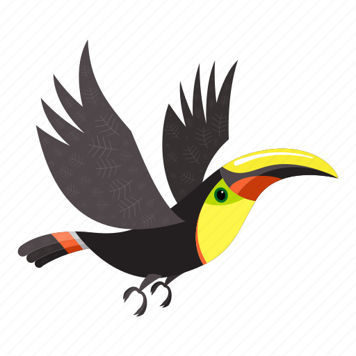 Animal, beak, cartoon, flying, nature, summer, toucan icon - Download on Iconfinder