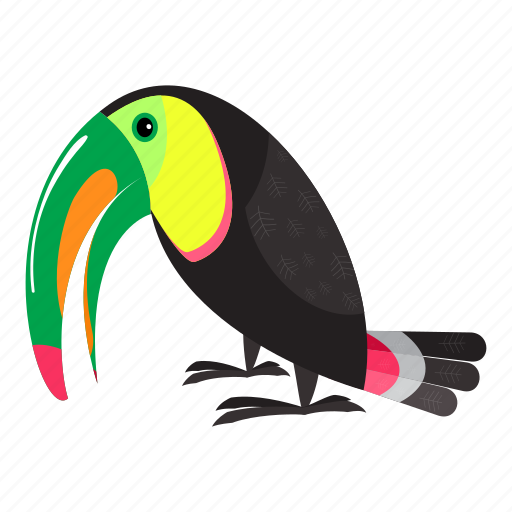 Cartoon, floral, flower, jungle, nature, summer, toucan icon - Download on Iconfinder